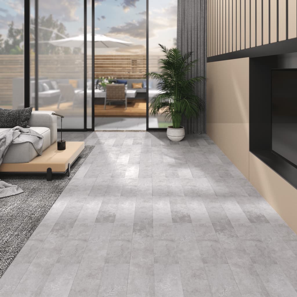 vidaXL Podlahové dosky z PVC 5,02 m² 2 mm, samolepiace, zemité sivé