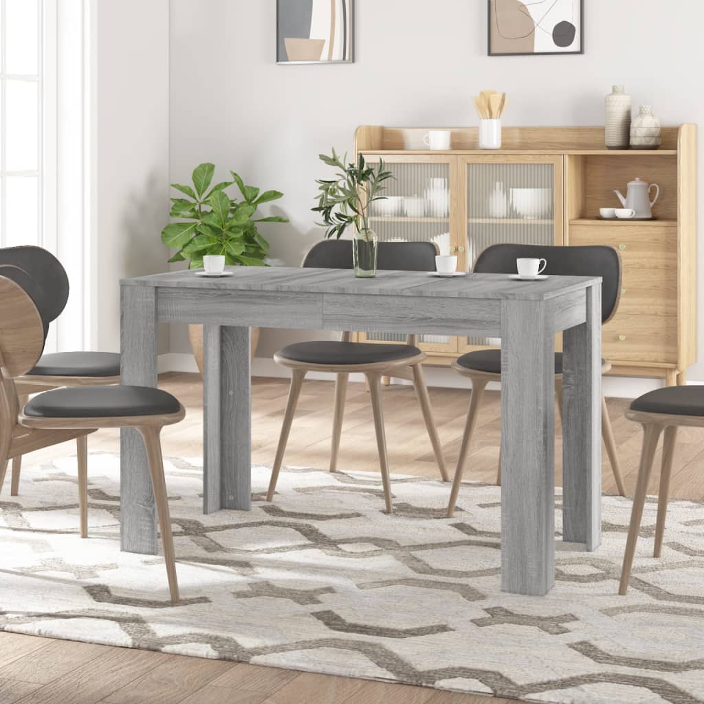 vidaXL Jedálenský stôl sivý sonoma 120x60x76 cm kompozitné drevo