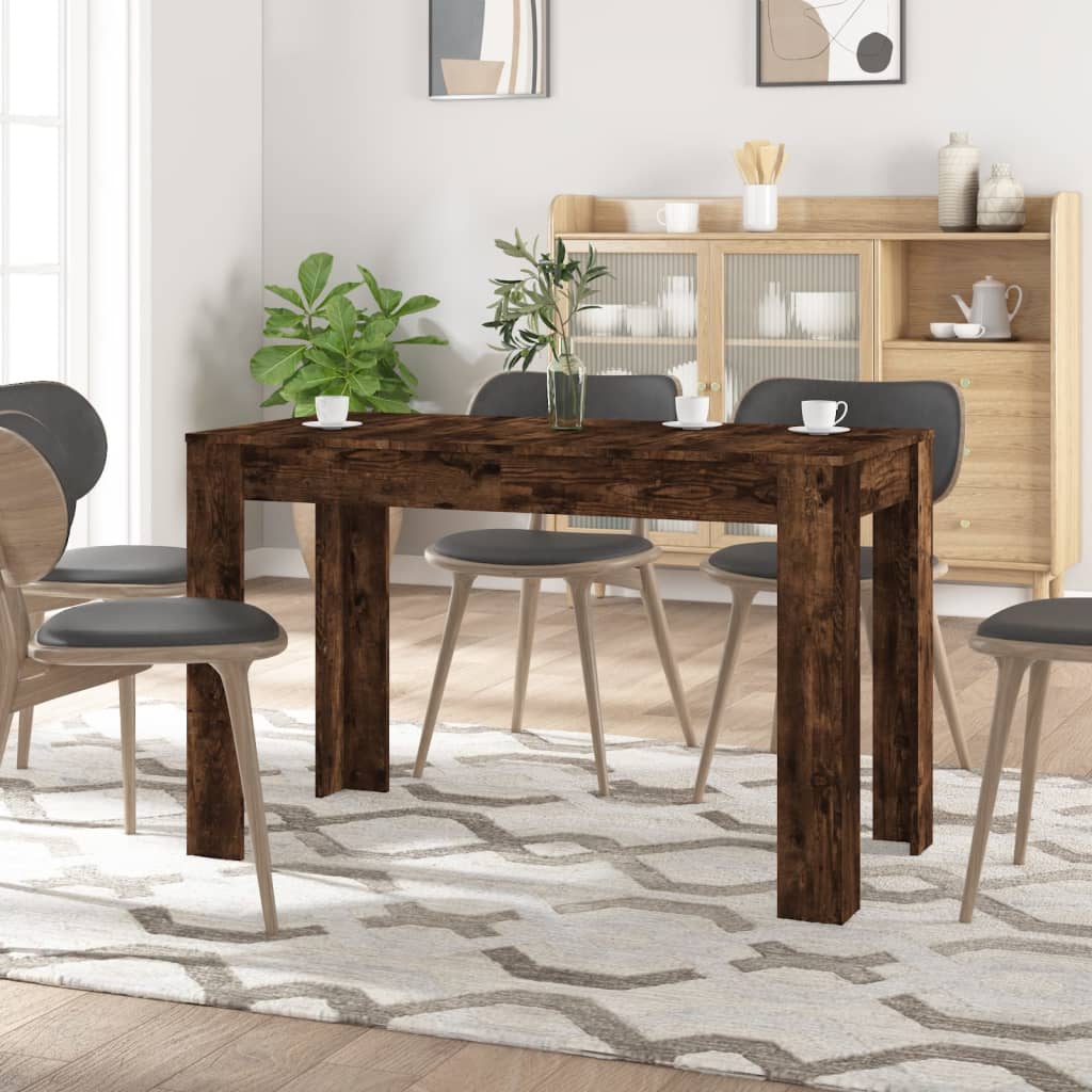 vidaXL Jedálenský stôl dymový dub 120x60x76 cm kompozitné drevo