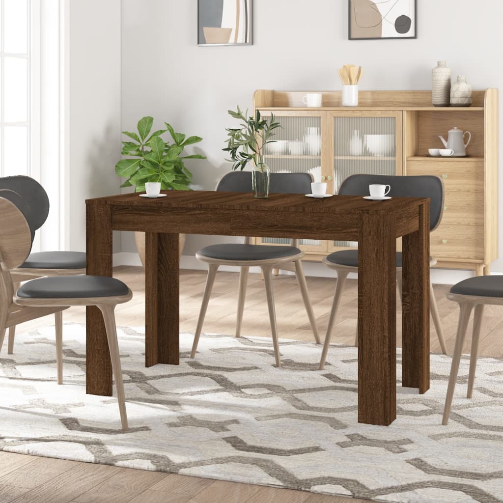 vidaXL Jedálenský stôl hnedý dub 120x60x76 cm kompozitné drevo