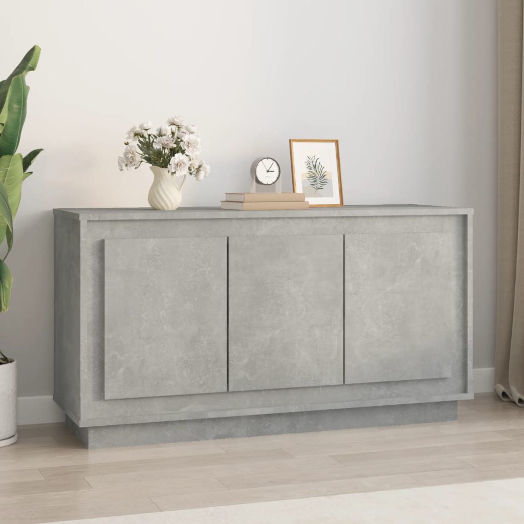 vidaXL Komoda betónovo sivá 102x35x55 cm spracované drevo