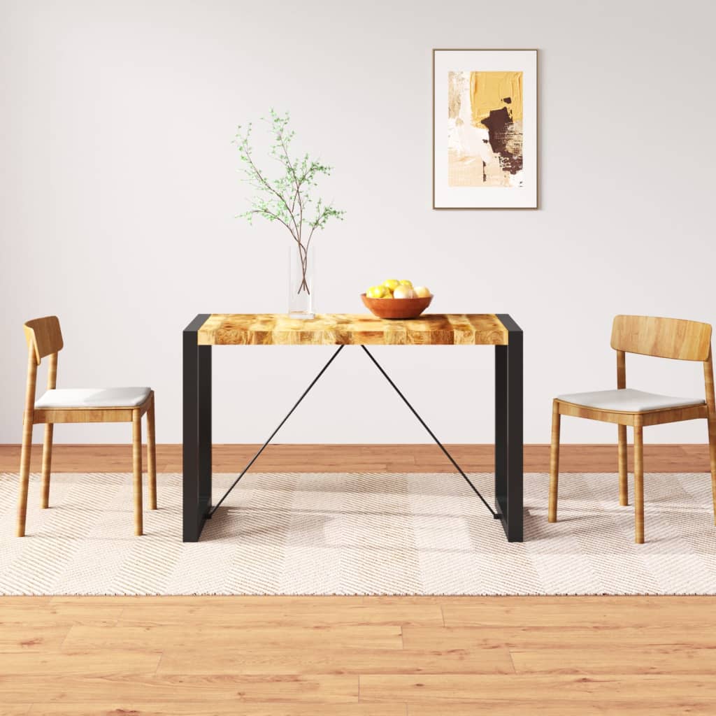 vidaXL Jedálenský stôl, masívne surové mangovníkové drevo, 120 cm