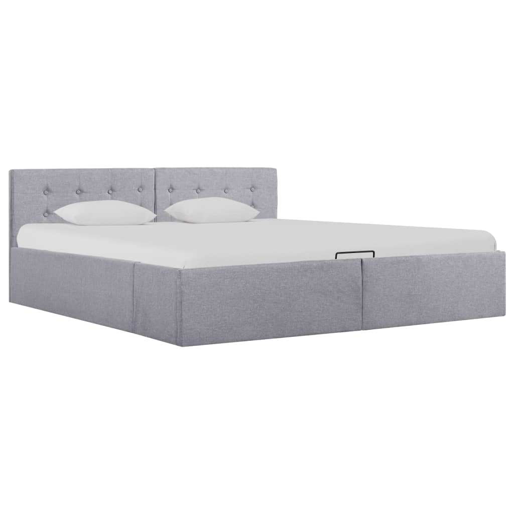 vidaXL Hydraulický posteľný rám+úložný priestor, látka 160x200 cm