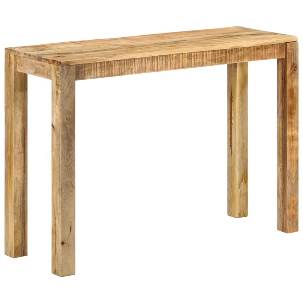 vidaXL Konzolový stolík 110x35x76 cm surový mangovníkový masív