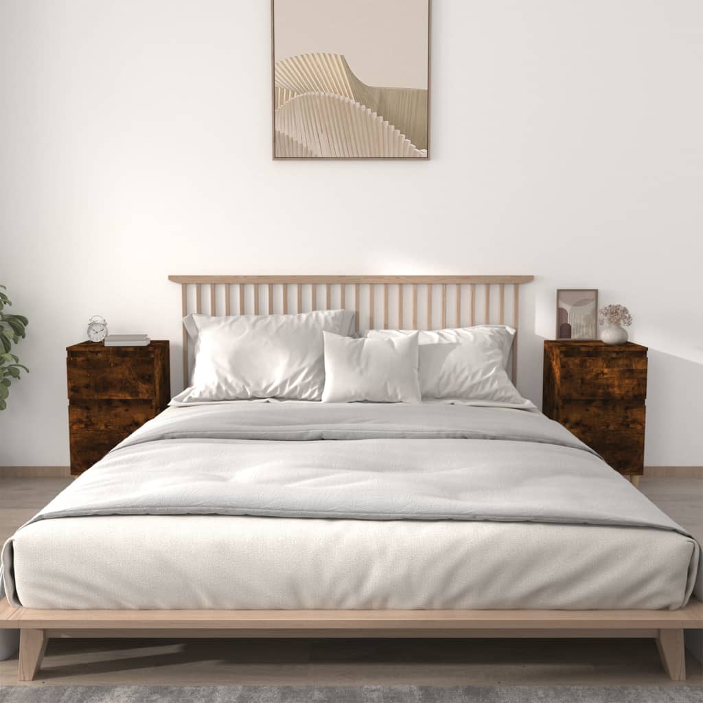 vidaXL Nočné stolíky 2 ks dymový dub 40x35x70 cm
