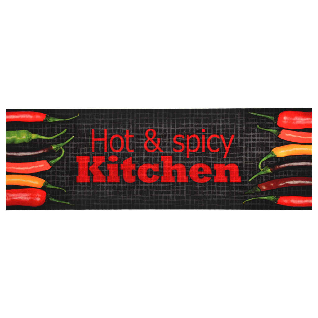 vidaXL Kuchynský koberec prateľný dizajn Hot & Spicy 60x300 cm