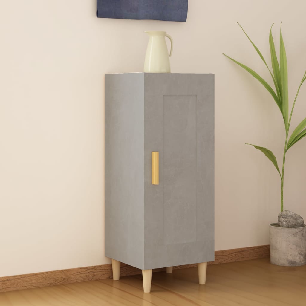 vidaXL Komoda betónovo sivá 34,5x34x90 cm spracované drevo