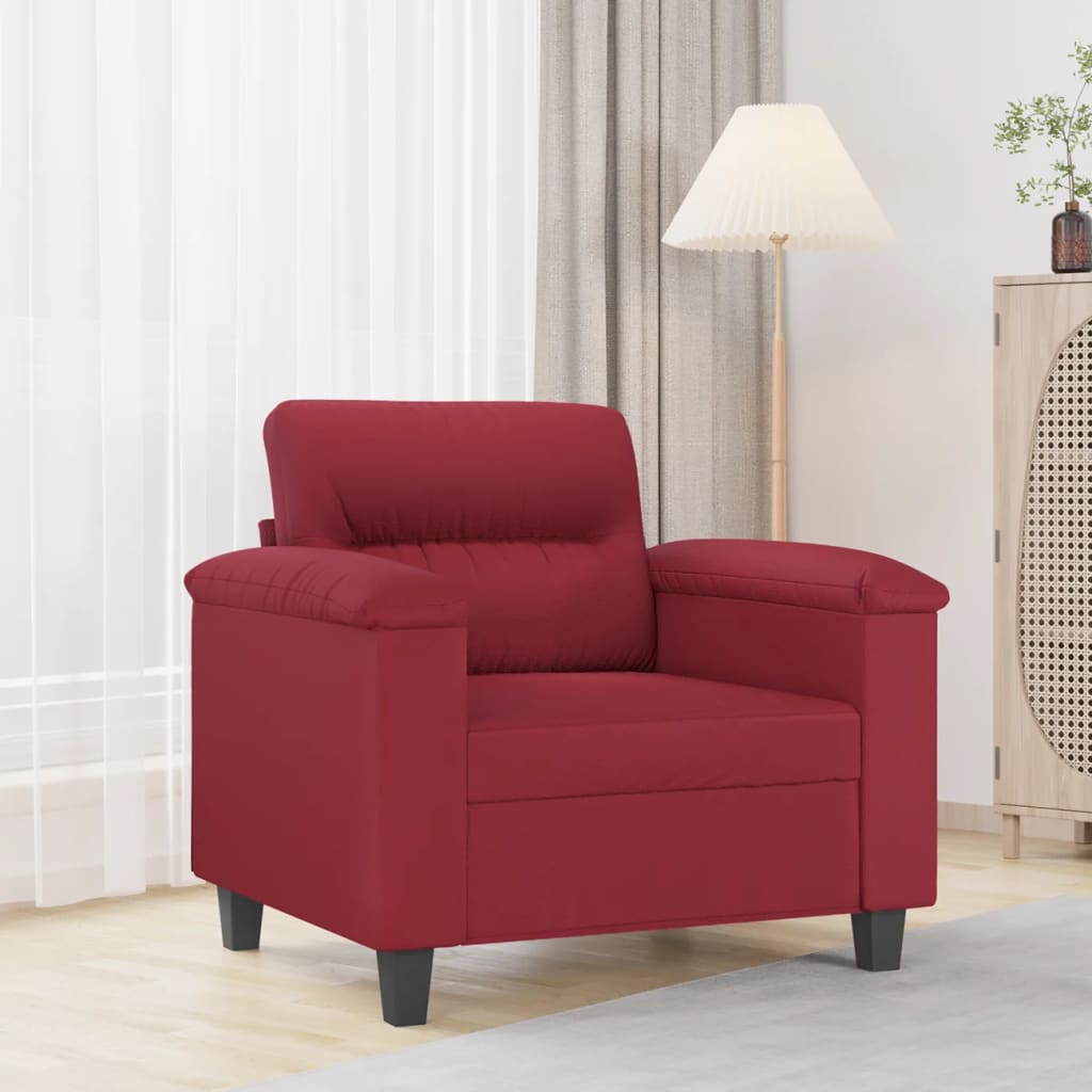 vidaXL Kreslo vínovo-červené 60 cm umelá koža