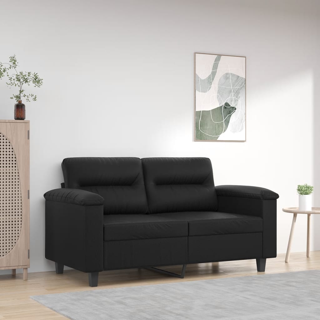 vidaXL 2-miestna pohovka, čierna 120 cm, umelá koža