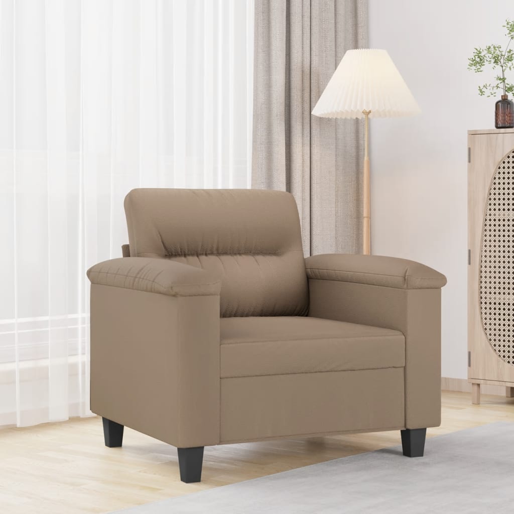 vidaXL Pohovka kapučínová 60 cm umelá koža