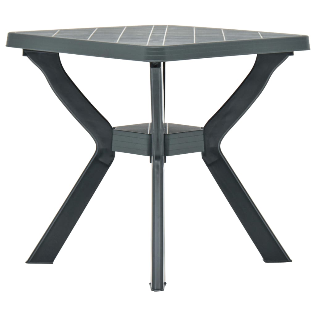 vidaXL Bistro stolík, zelený 70x70x72 cm, plast