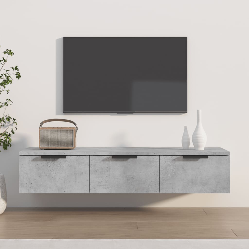 vidaXL Nástenná skrinka betónovo sivá 102x30x20 cm spracované drevo