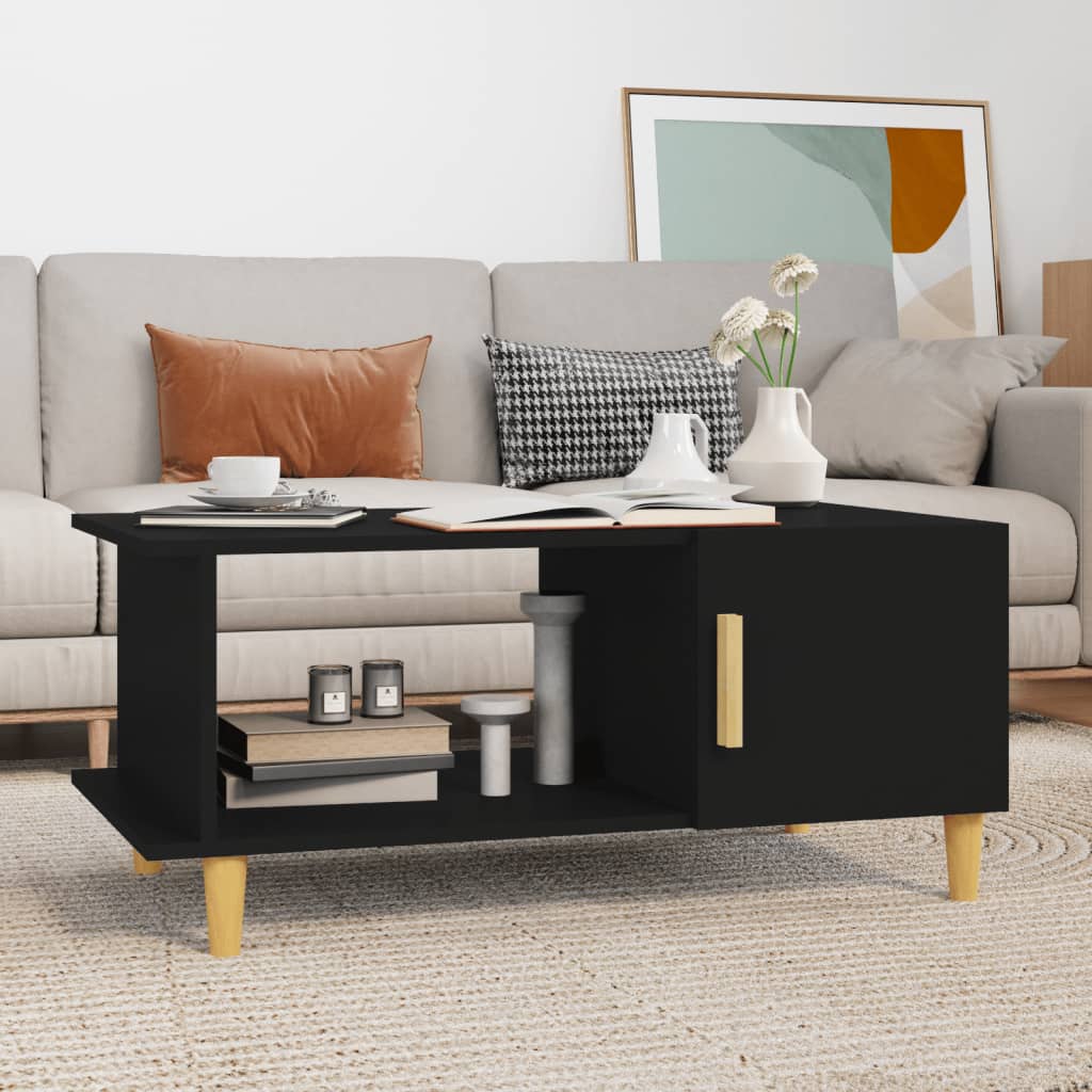 vidaXL Konferenčný stolík čierny 90x50x40 cm kompozitné drevo