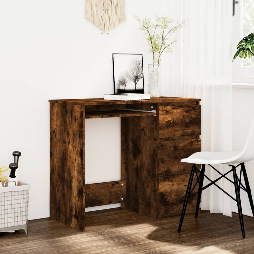 vidaXL Stôl dymový dub 90x45x76 cm spracované drevo