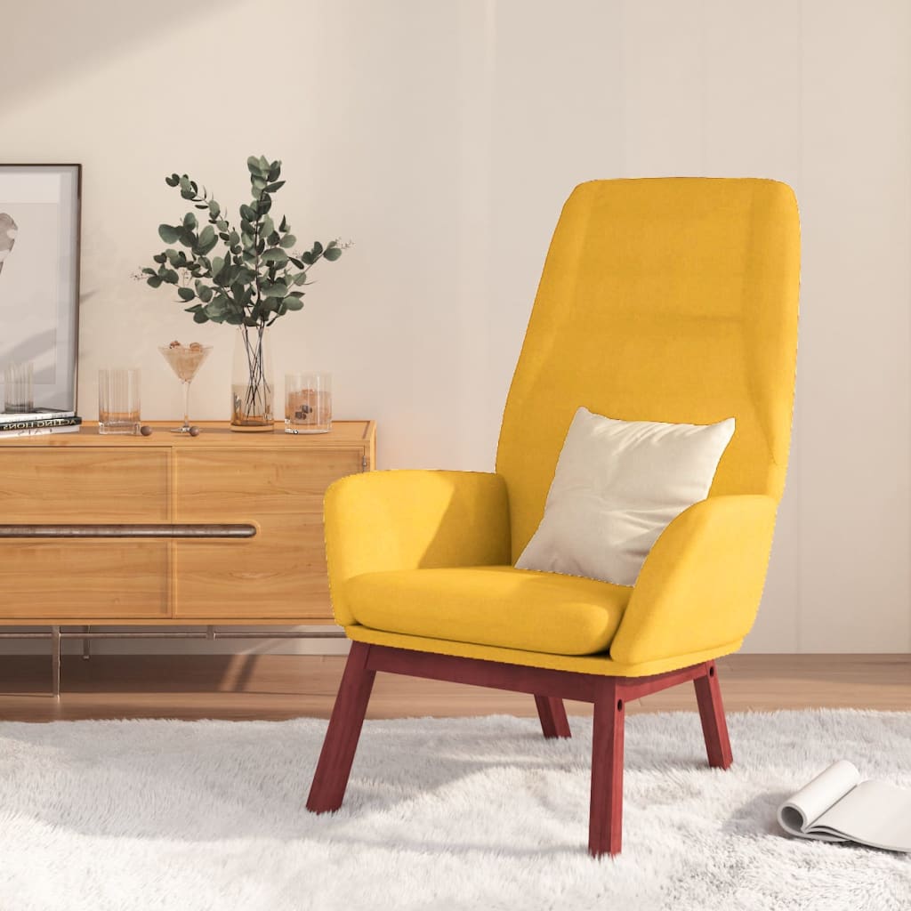 vidaXL Relaxačné kreslo horčicovo-žlté látkové