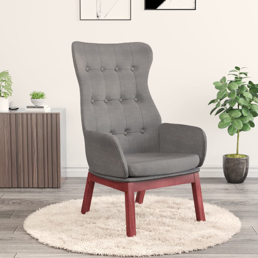 vidaXL Relaxačné kreslo bledosivé látkové