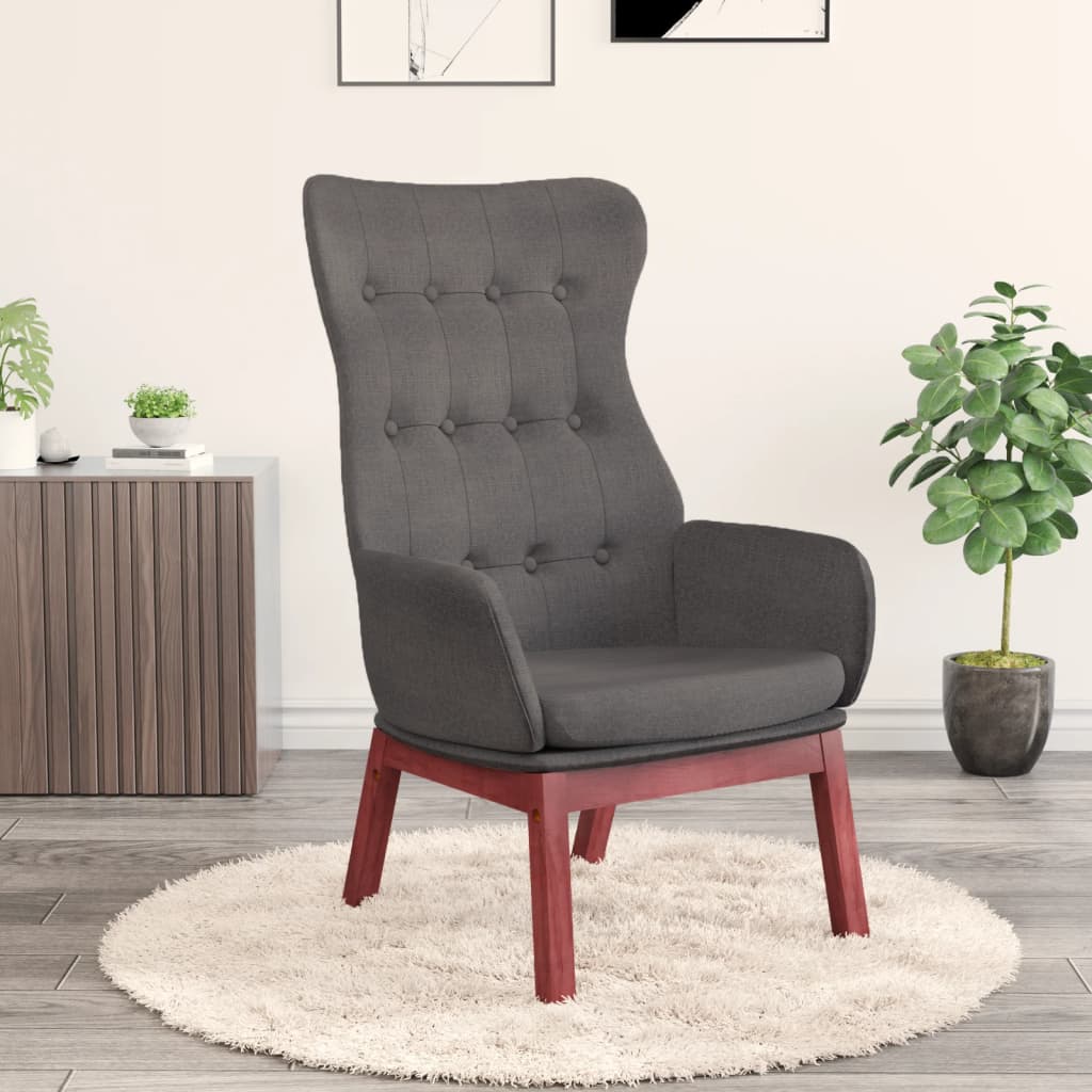 vidaXL Relaxačné kreslo tmavosivé látkové