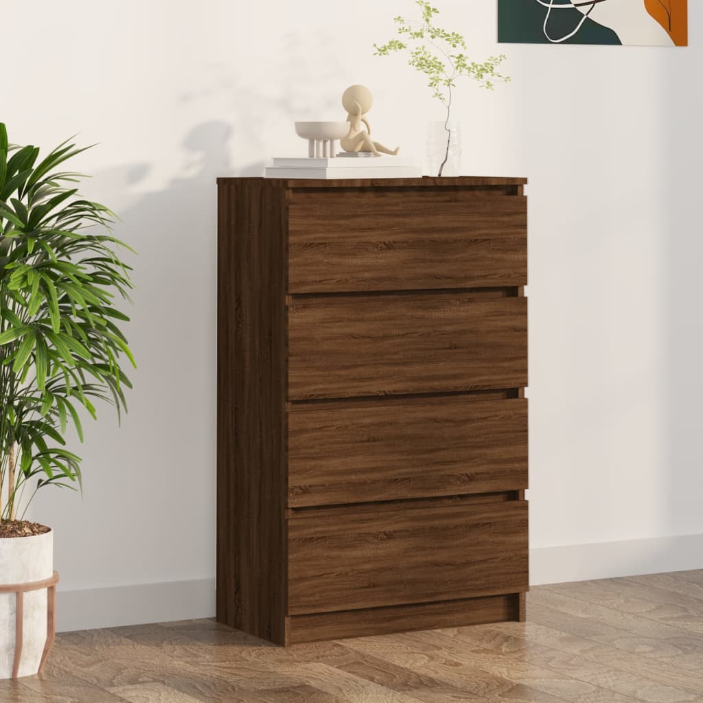 vidaXL Komoda hnedý dub 60x35x98,5 cm spracované drevo