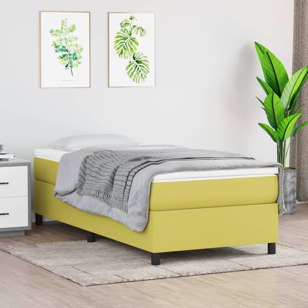 vidaXL Posteľný rám zelený 80x200 cm látka