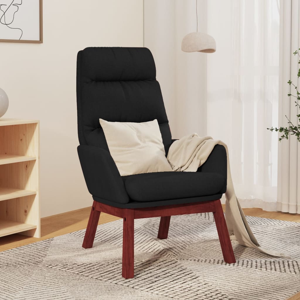 vidaXL Relaxačné kreslo čierne látkové