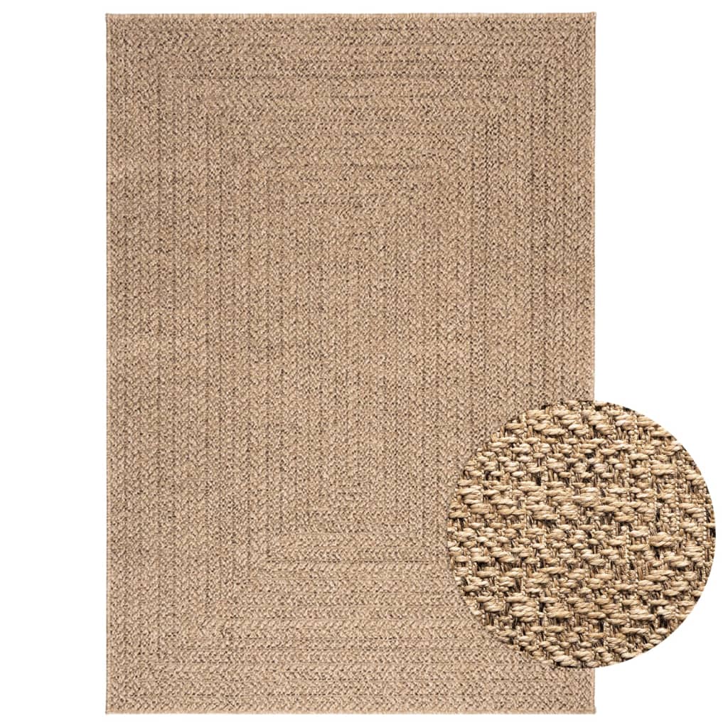 vidaXL Koberec ZIZUR 140x200 cm, jutový vzhľad, interiér a exteriér