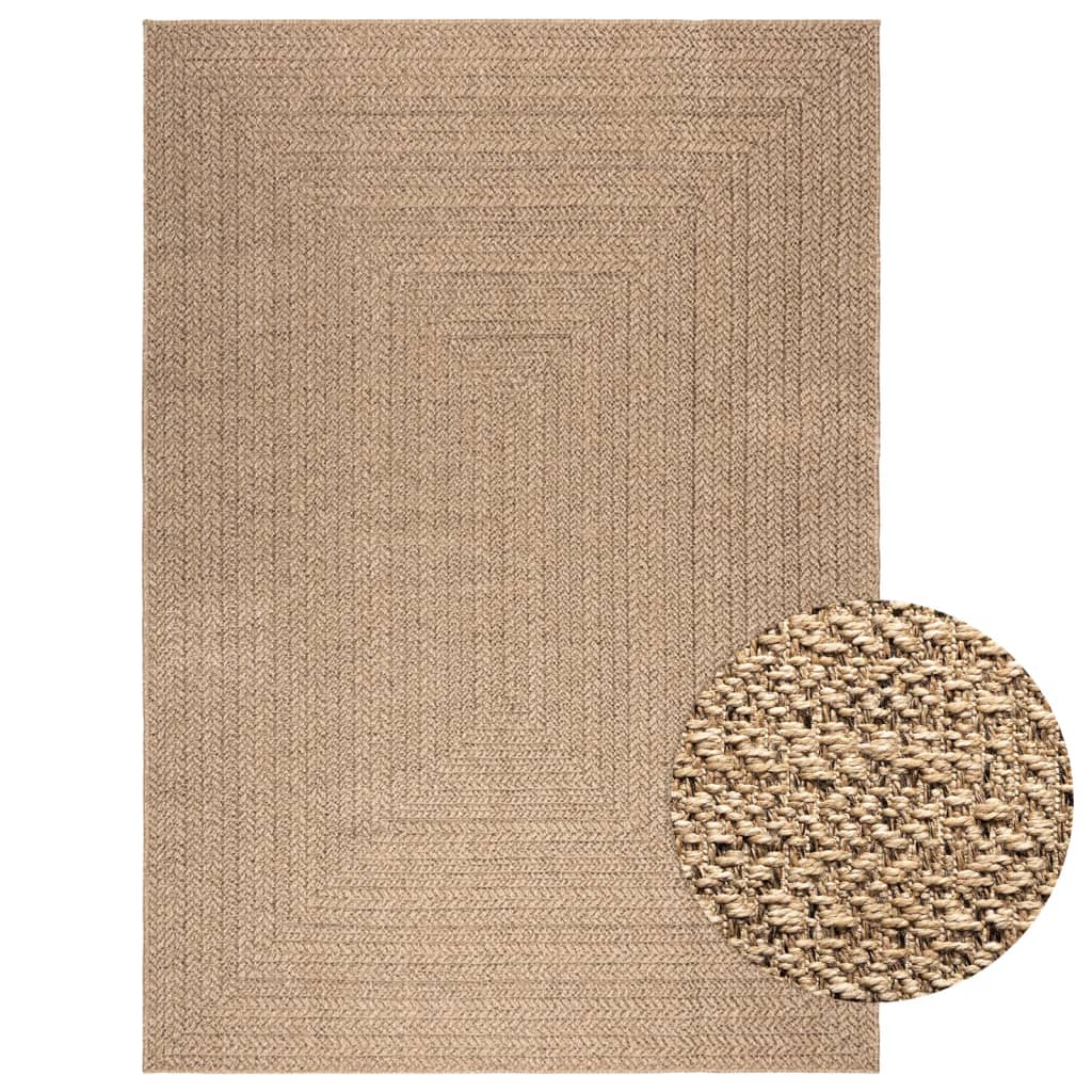vidaXL Koberec ZIZUR 160x230 cm, jutový vzhľad, interiér a exteriér