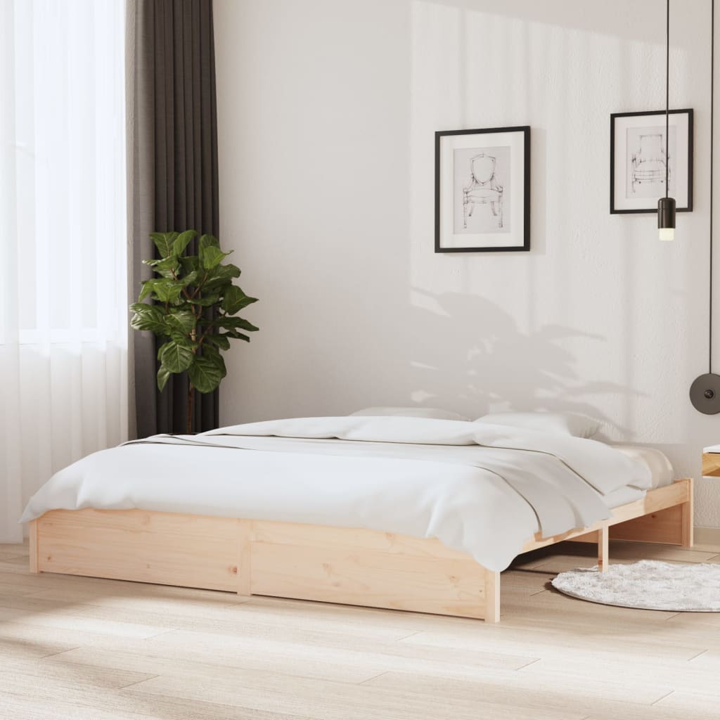 vidaXL Posteľný rám bez matraca, drevený masív 200x200 cm