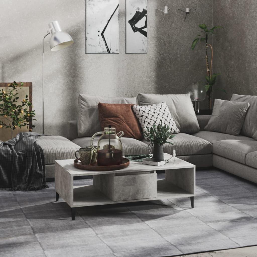 vidaXL Konferenčný stolík betónovo sivý 103,5x60x35cm kompozitné drevo