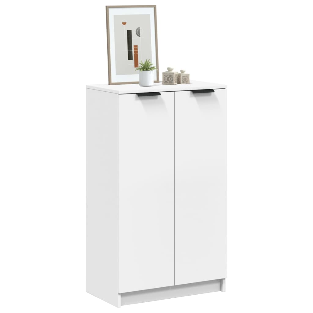 vidaXL Botník biely 59x35x100 cm spracované drevo