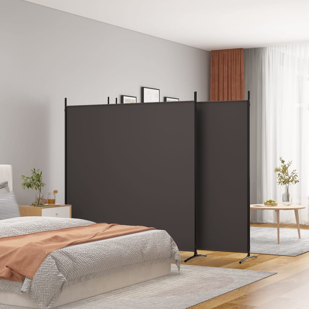 vidaXL 4-panelový paraván hnedý 698x180 cm látkový