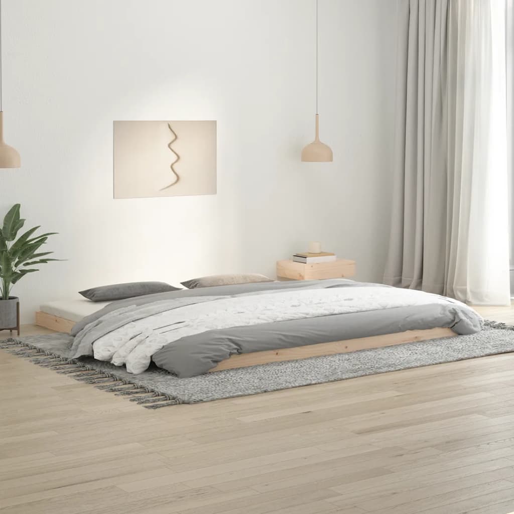 vidaXL Posteľný rám 200x200 cm masívna borovica