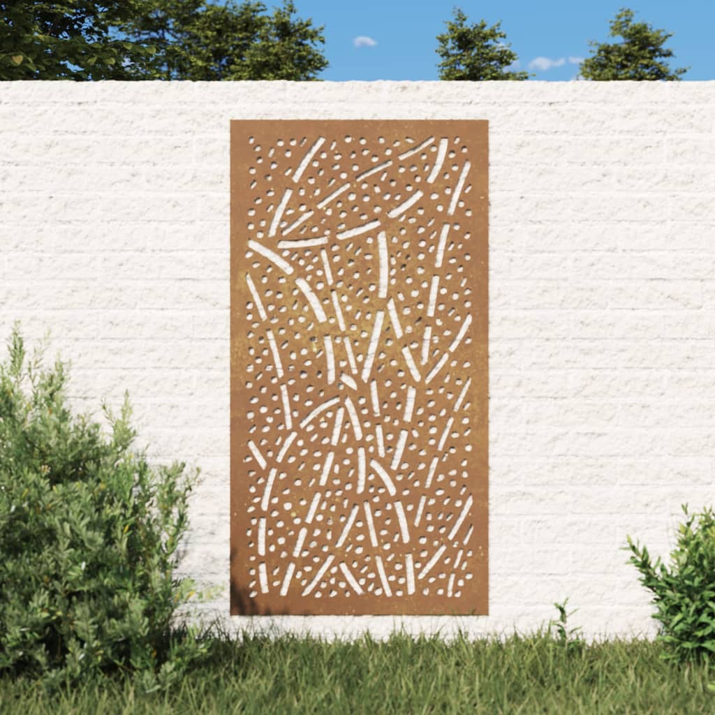 vidaXL Záhradná dekorácia 105x55 cm, cortenová oceľ, listy