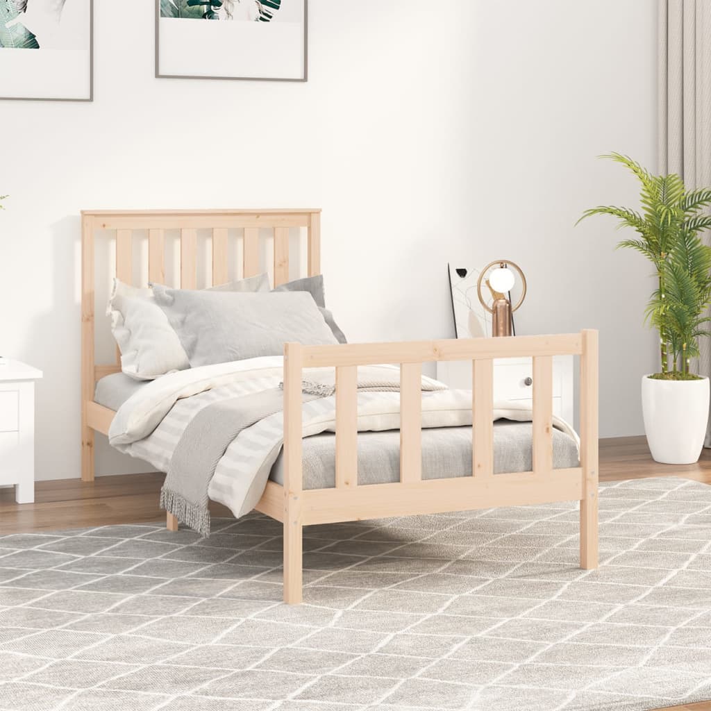 vidaXL Posteľ bez matraca 100x200 cm masívna borovica
