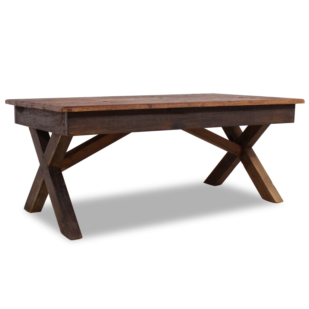 vidaXL Konferenčný stolík, zmes recyklovaného dreva 110x60x45 cm