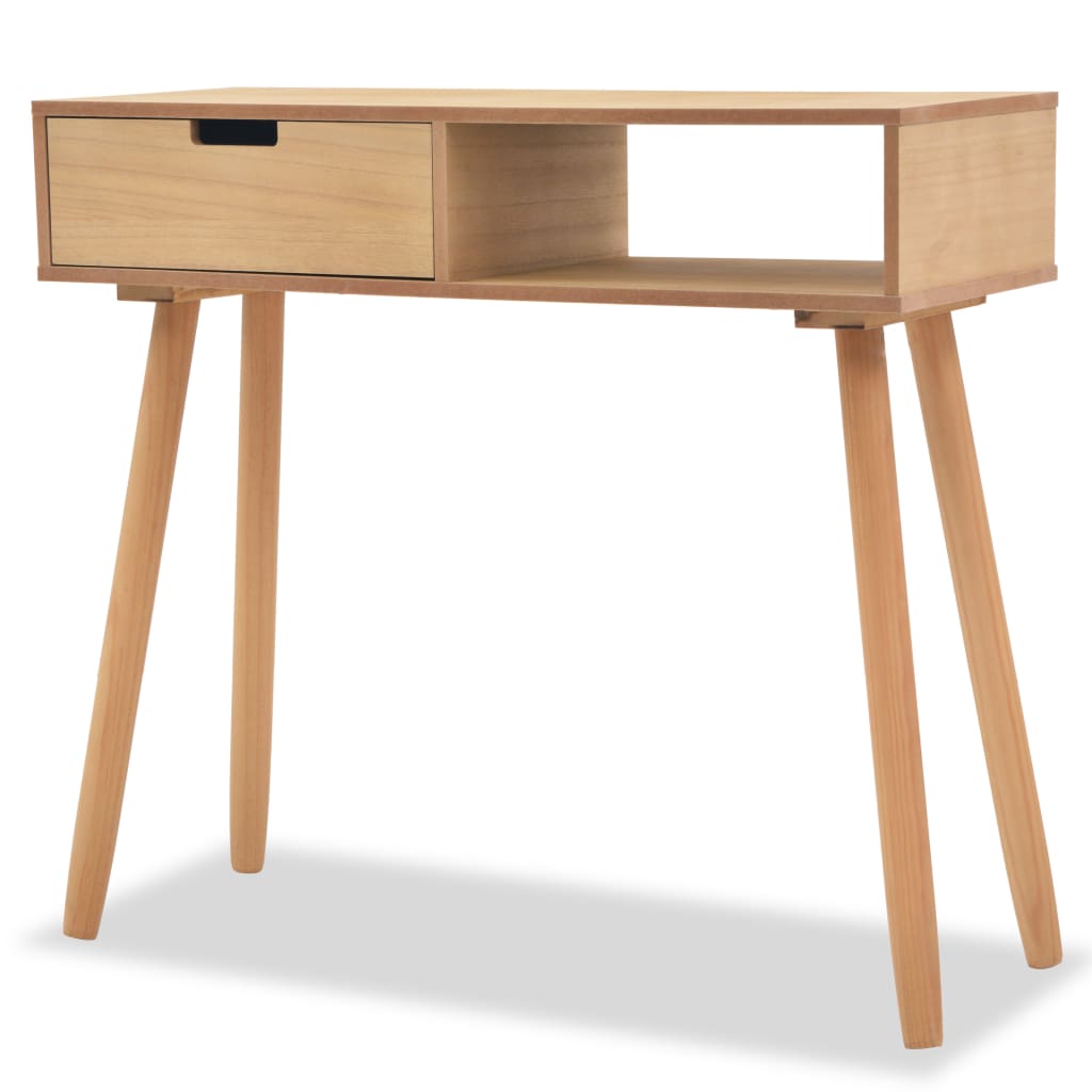 vidaXL Hnedý prístavný stolík z borovicového dreva, 80x30x72 cm