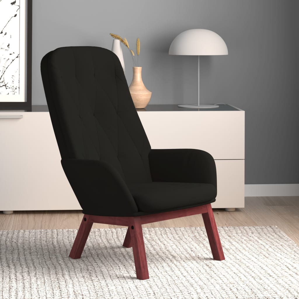 vidaXL Relaxačné kreslo čierne zamat
