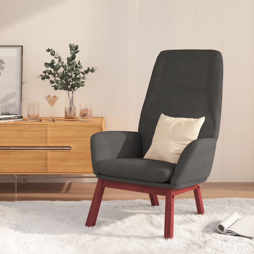 vidaXL Relaxačné kreslo tmavosivé látkové