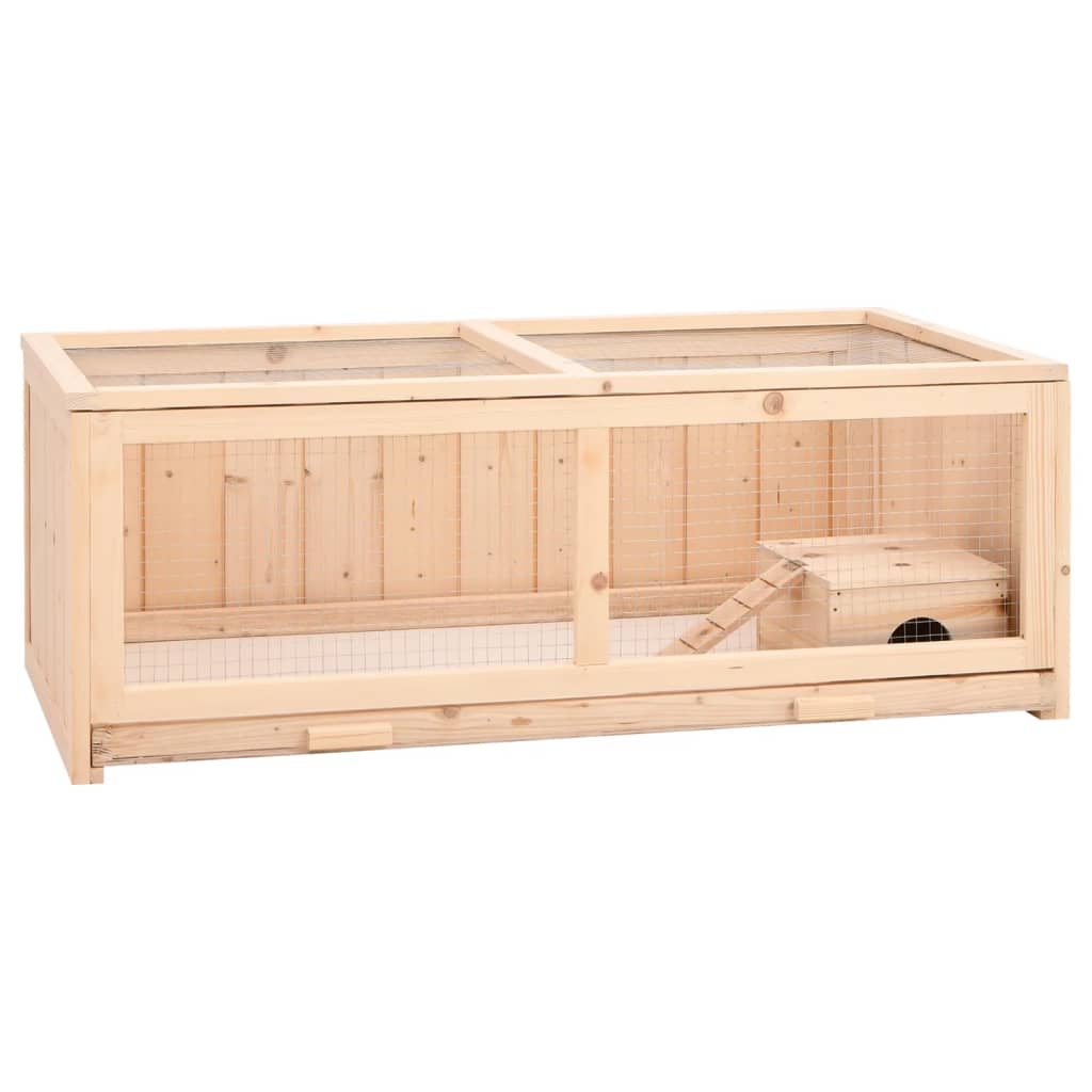vidaXL Klietka pre škrečka 104x52x38 cm jedľové masívne drevo