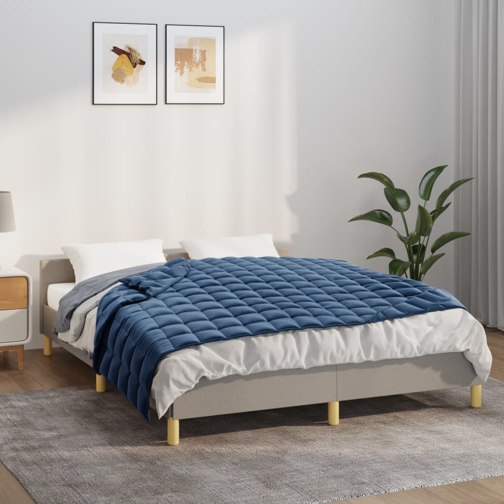 vidaXL Záťažová prikrývka modrá 120x180 cm 9 kg látka