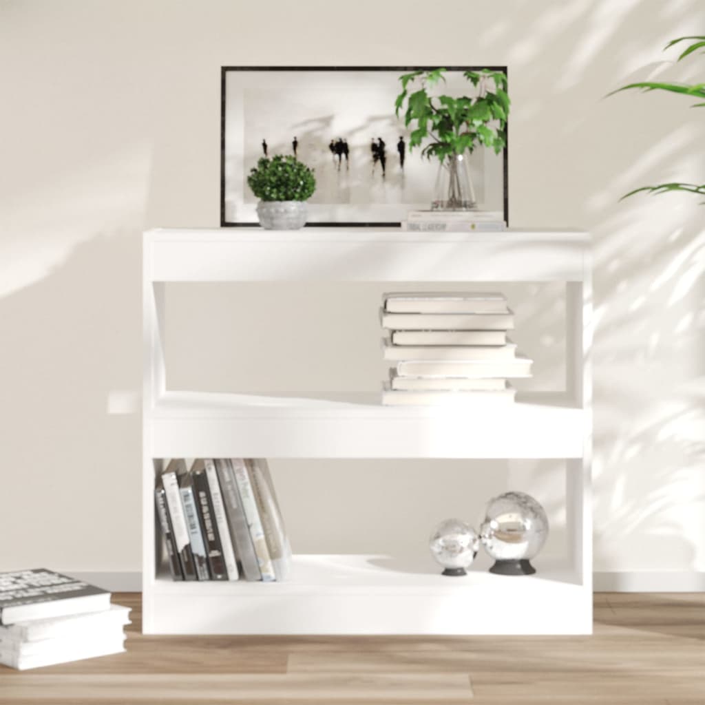 vidaXL Knižnica/deliaca stena biela 80x30x72 cm