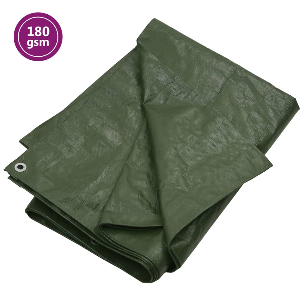 vidaXL Plachta 180 g/m² 4x8 m zelená HDPE