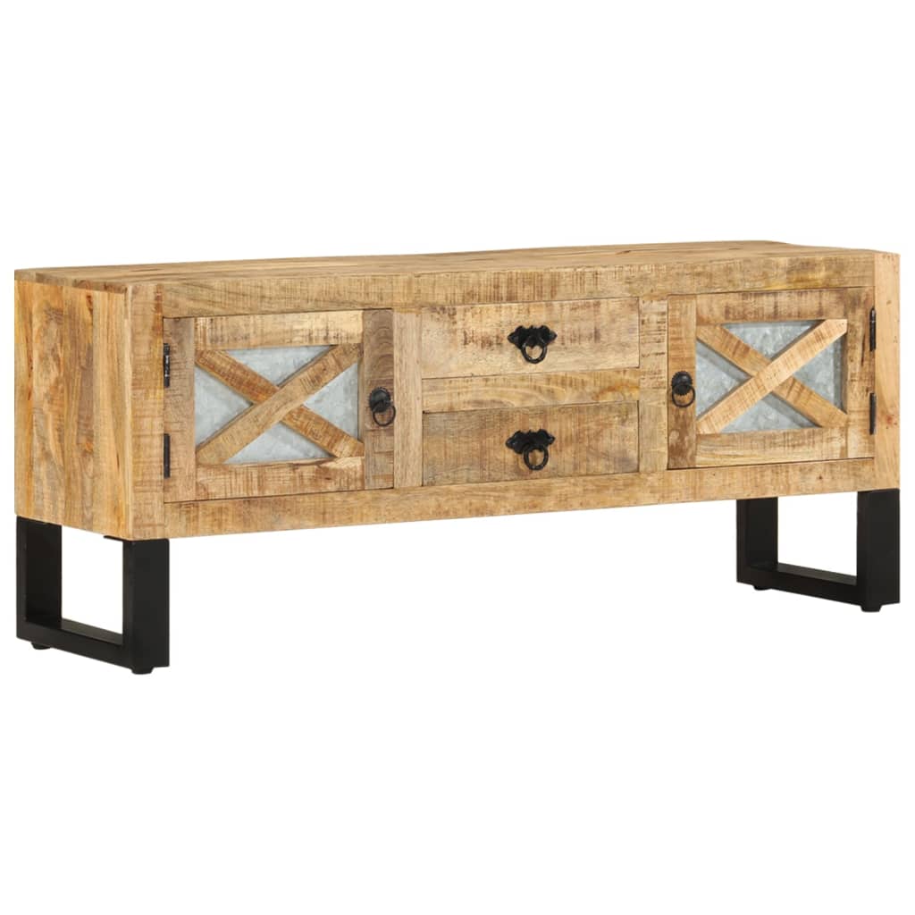vidaXL TV skrinka 110x30x45 cm surové mangovníkové drevo