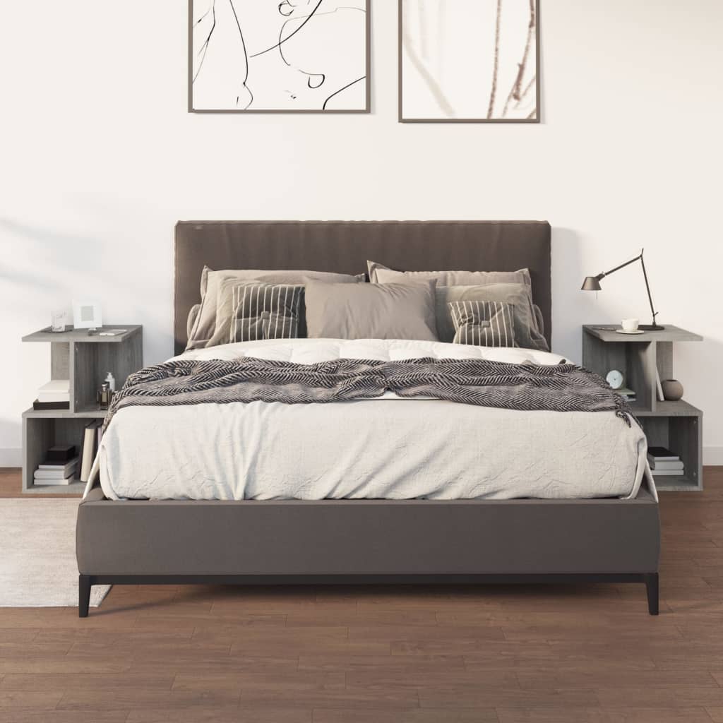 vidaXL Nočné stolíky 2 ks sivé sonoma 35x35x55 cm spracované drevo