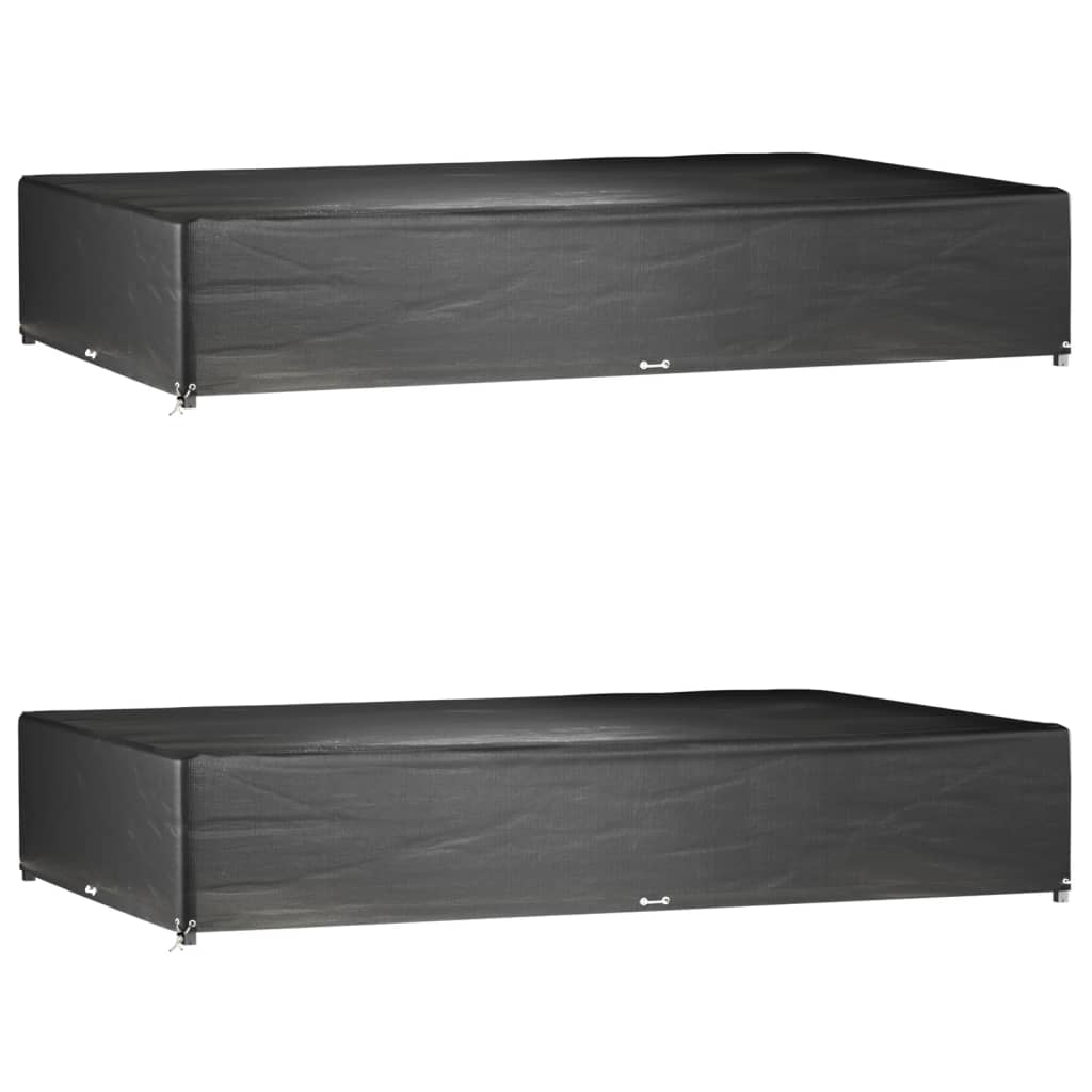 vidaXL Obaly na záhradný nábytok 2 ks 16 očiek 325x205x90 cm obdĺžnik