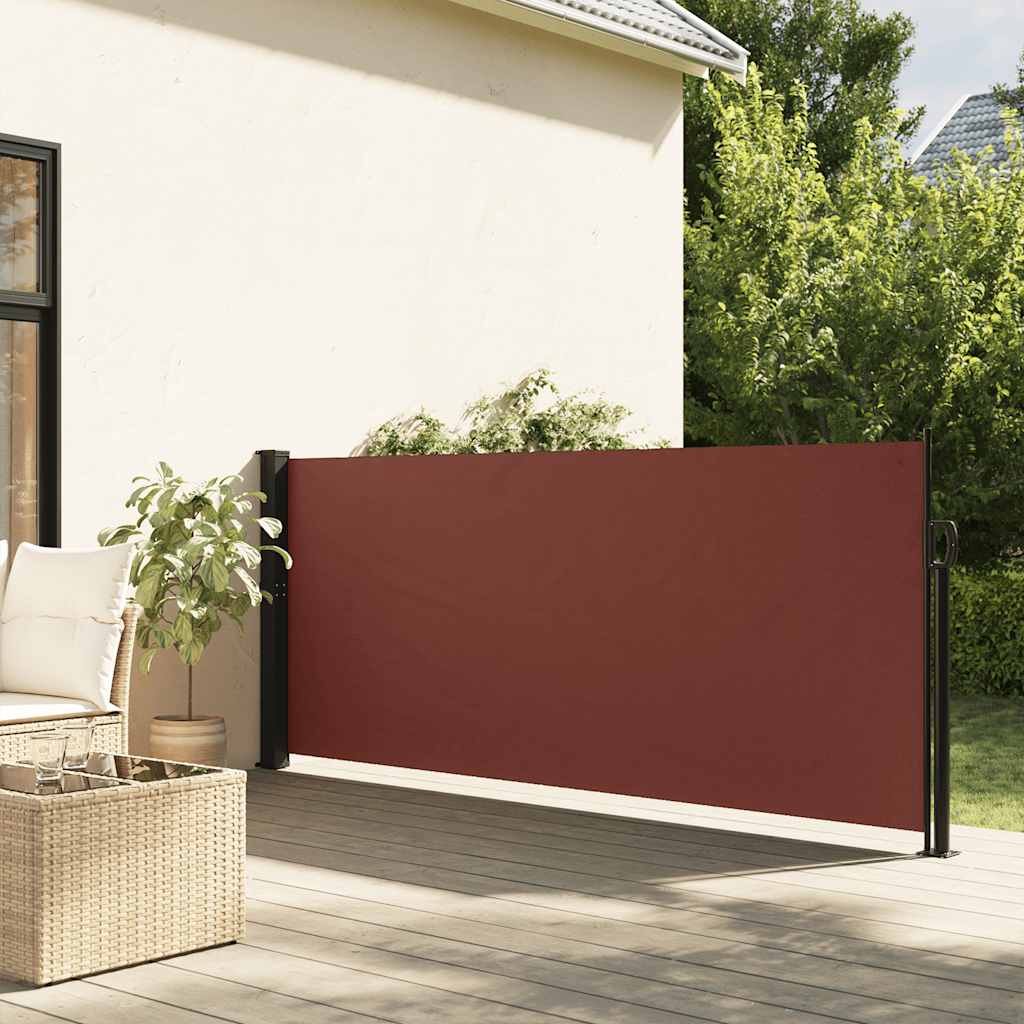 vidaXL Zaťahovacia bočná markíza, hnedá 100x300 cm