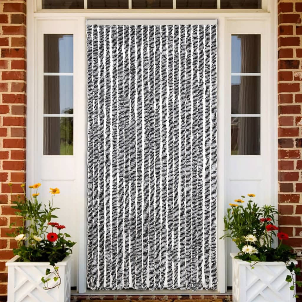 vidaXL Záves proti hmyzu sivý, čierny a biely 90x200 cm ženilka