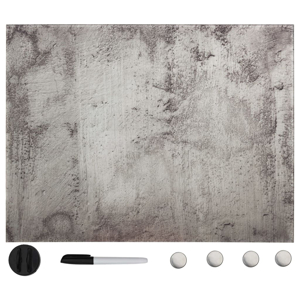 vidaXL Nástenná magnetická tabuľa, sklo 80x60 cm