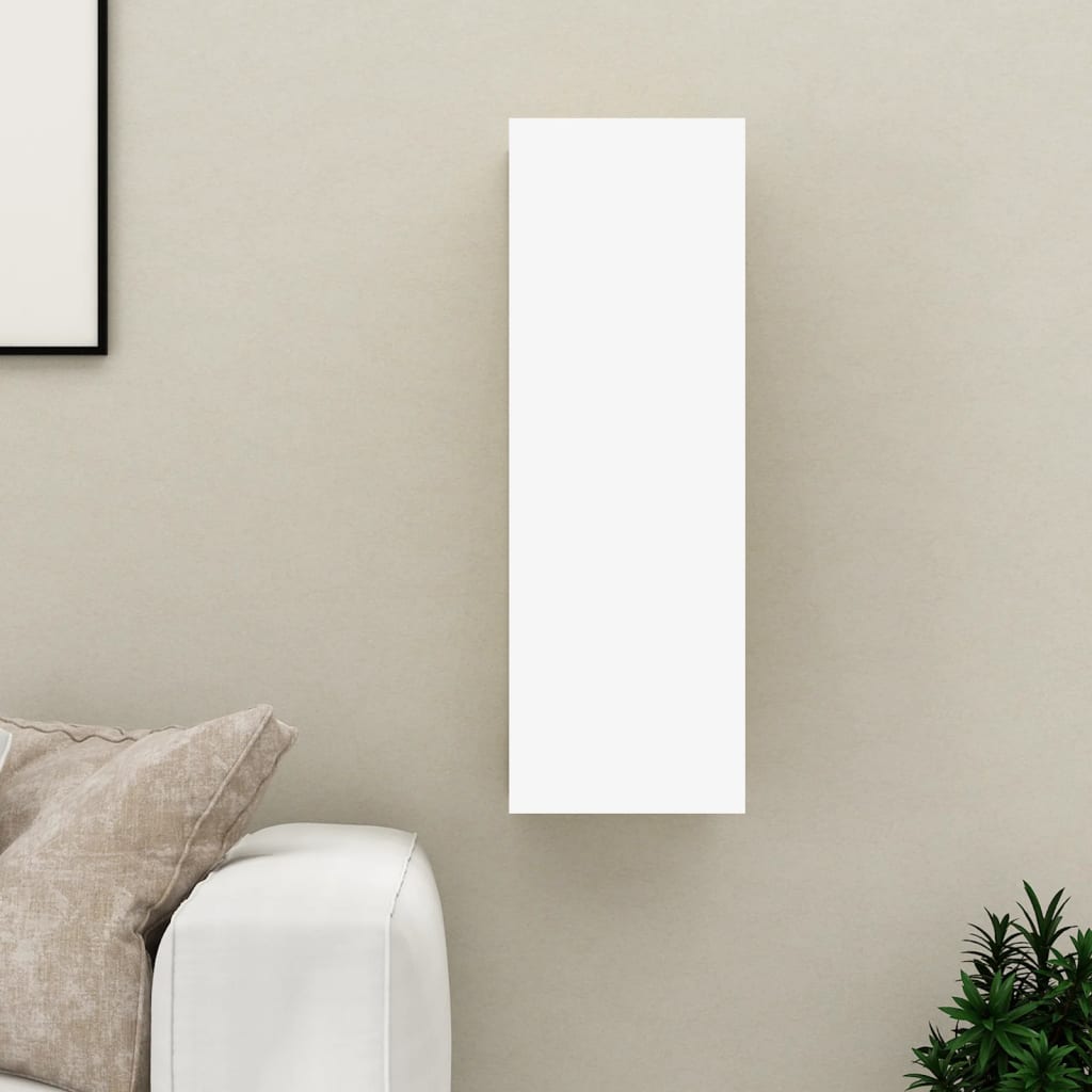 vidaXL TV skrinka, biela 30,5x30x90 cm, kompozitné drevo