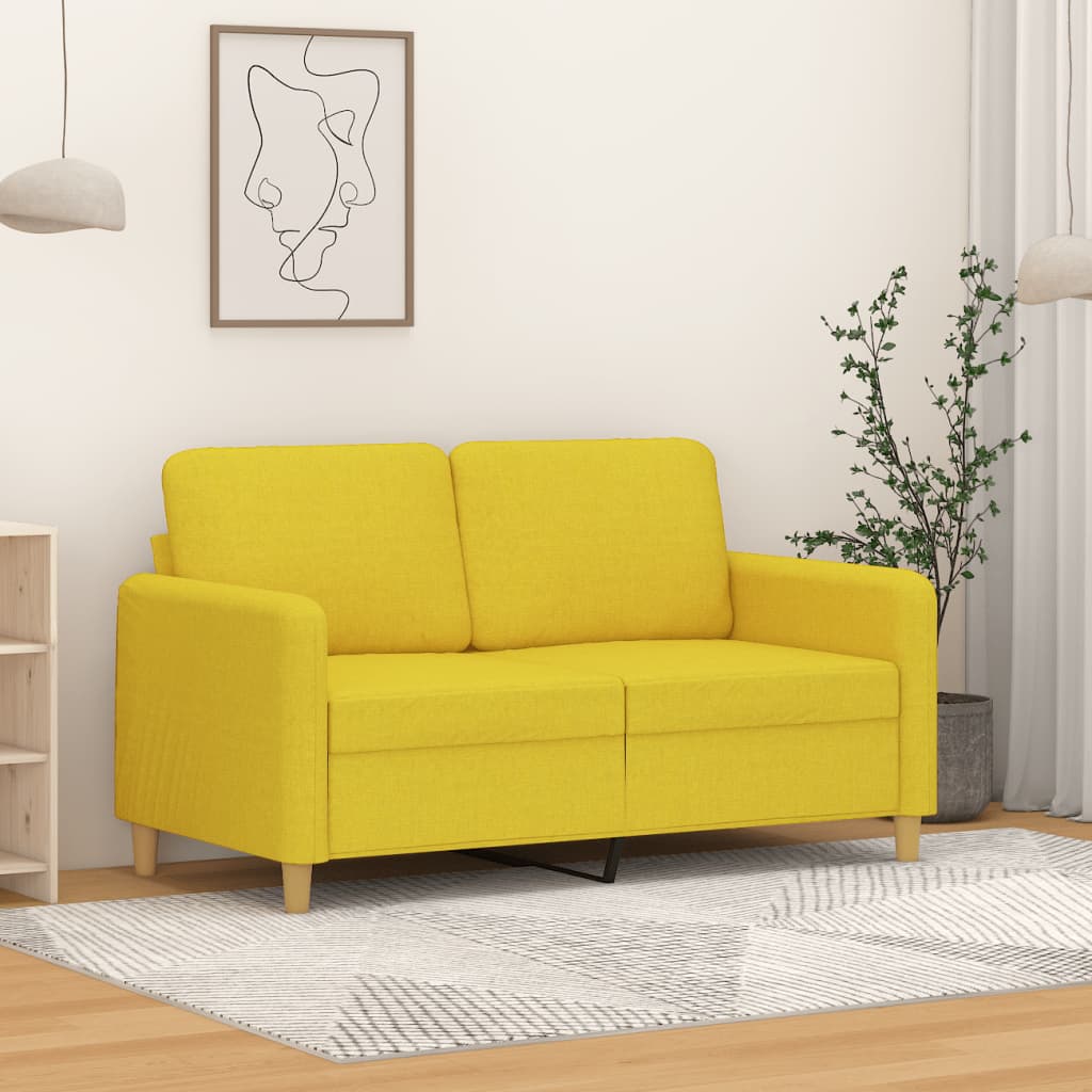 vidaXL 3-miestna pohovka bledožltá 120 cm látka