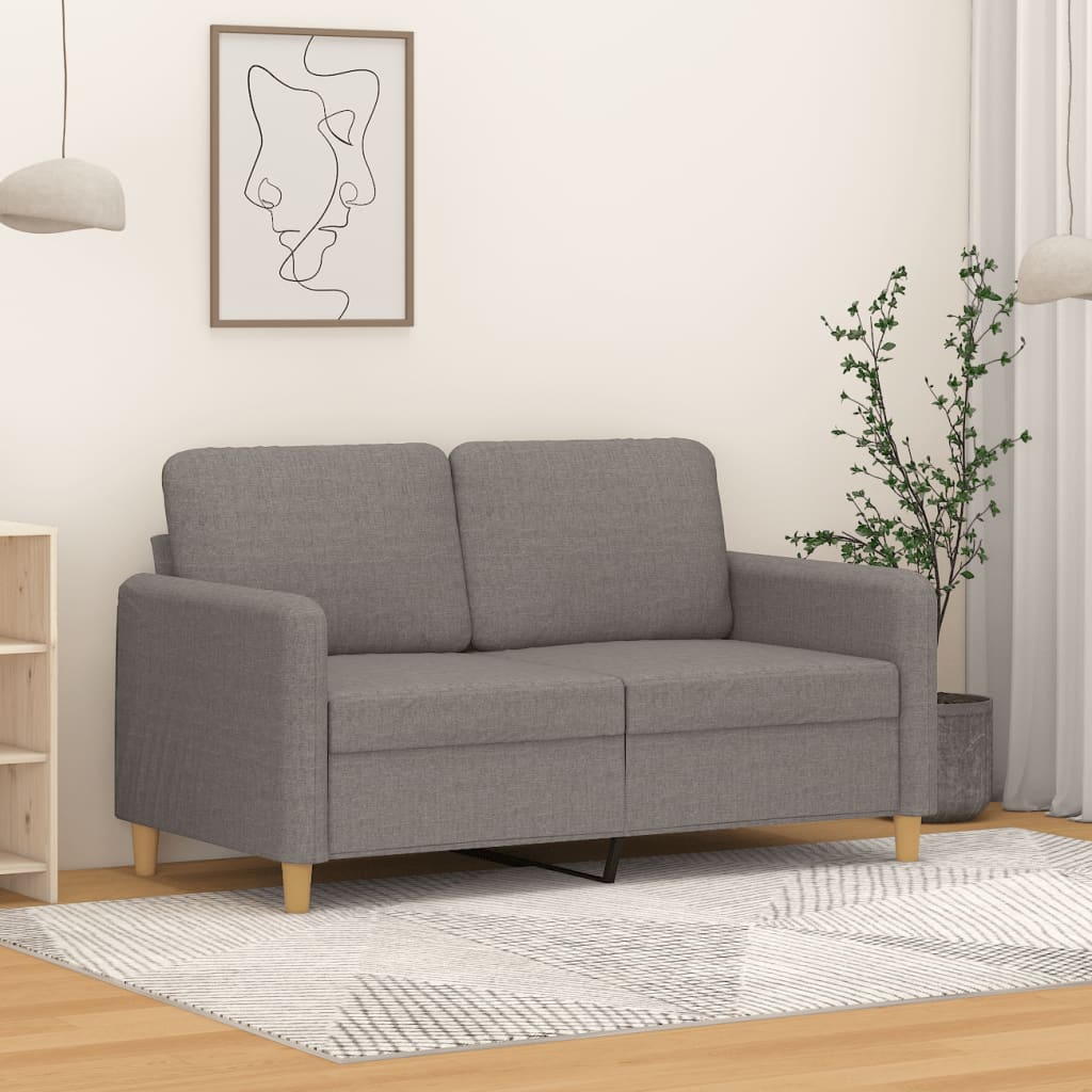 vidaXL 2-miestna pohovka sivohnedá 120 cm látka